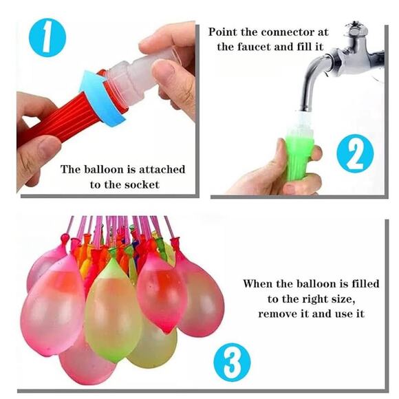 New: 999 quick fill water balloons w hose adaptors; quick fill balloons; summer - Picture 4 of 6